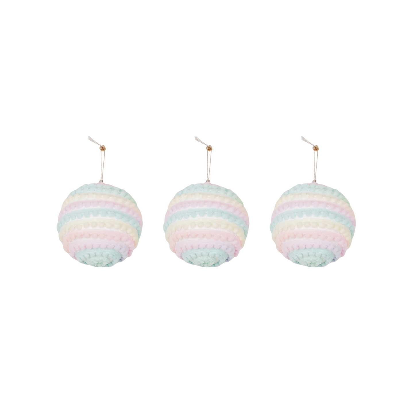 Kersthangers- Kerstballen- Foam- Eenhoornkleuren- S3- 8 cm