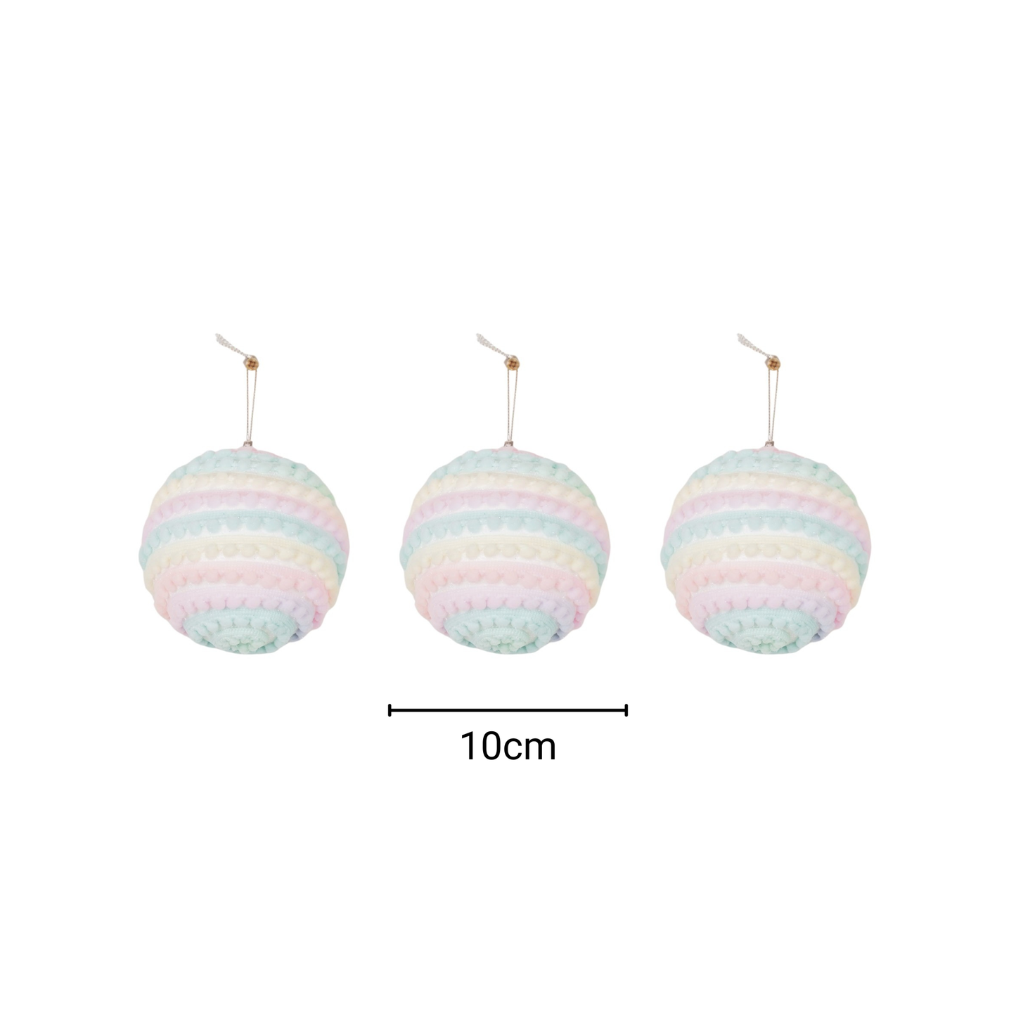 Kersthangers- Kerstballen- Foam- Eenhoornkleuren -S3- 10cm